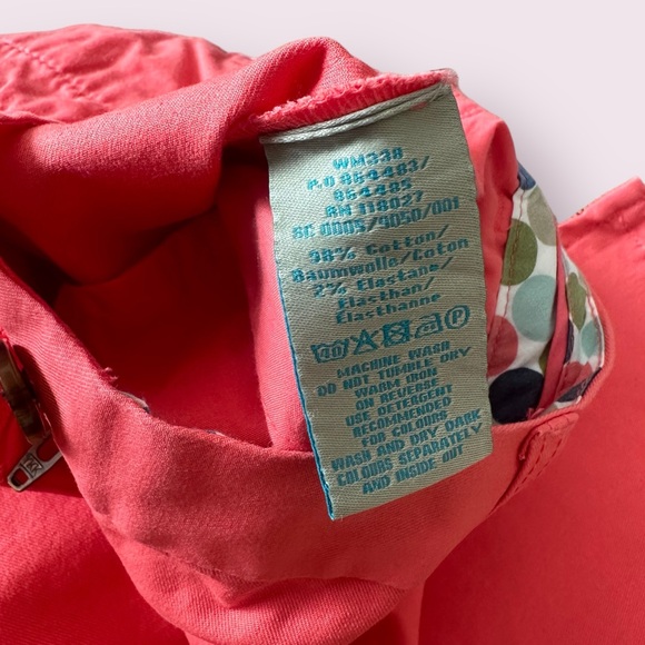 Women’s New With Partial Tag Boden Coral Pants With Ankle Zipper Detail Sz 6L - Picture 11 of 13